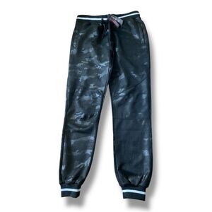 GALAXY Black Camouflage Joggers Polyester Spandex XL NWT Gothic Dark Academia